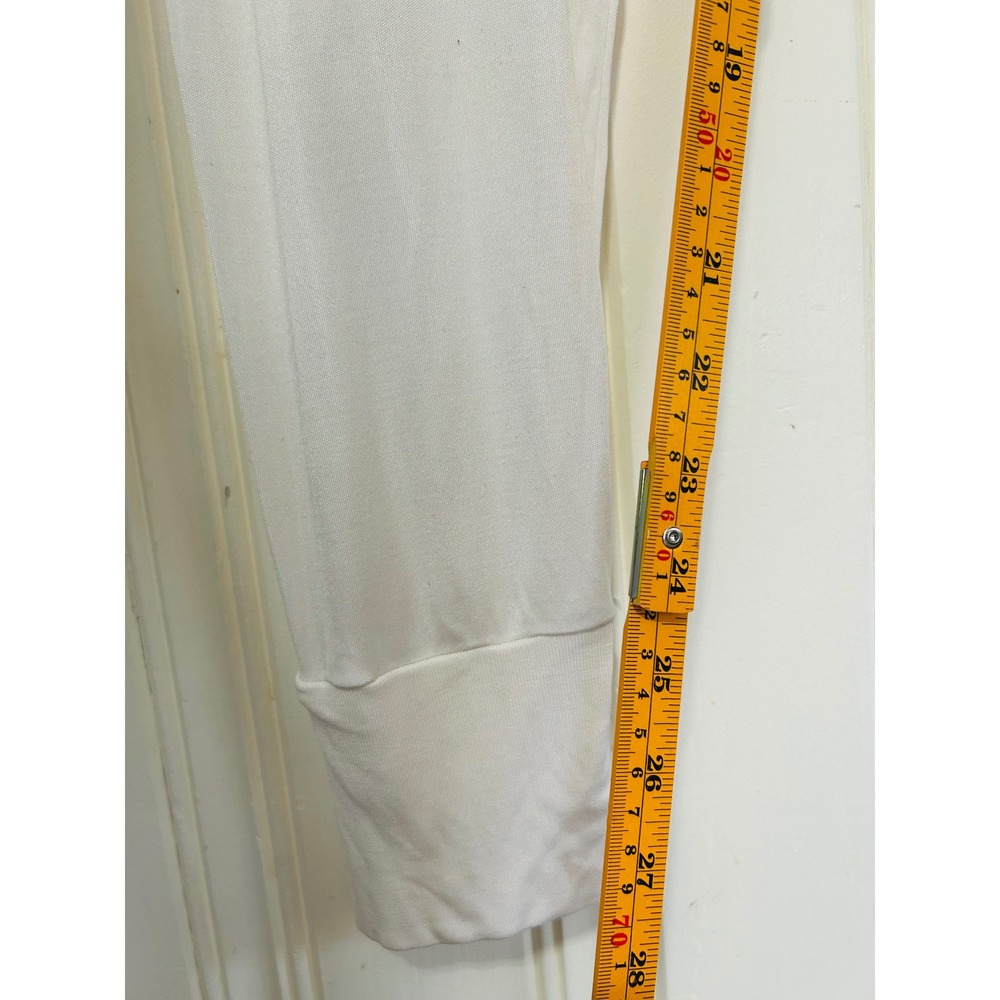 Lands End Womens 2X White 100% Silk Long Sleeve Shirt Leggings Base Layer Set - Picture 7 of 11
